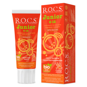 Pasta de dinti R.O.C.S. Junior Fruit rainbow, 74gr